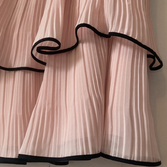 worthington flouncy pink double layer pleated skirt satin feel linings size 12 - Picture 4 of 12